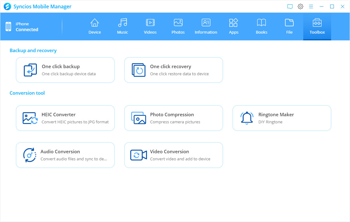 Syncios toolkits